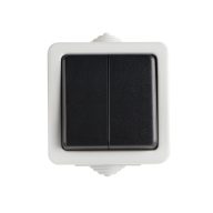   Kanlux 10AX, 250V, 72x72 mm, fekete, IP54 kétpólusú kapcsoló, TEKNO – kültéri villanykapcsoló