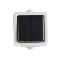   Kanlux 10AX, 250V, 72x72 mm, fekete, IP54 kétpólusú kapcsoló, TEKNO – kültéri villanykapcsoló
