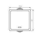Kanlux 10AX, 250V, 72x72 mm, fekete, IP54 egypólusú LED kapcsoló, TEKNO – kültéri villanykapcsoló