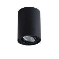   Kanlux 25 fokban állítható mennyezeti spot lámpatest GU10 foglalattal, Ø80 mm, henger alakú, fekete, alumínium, BORD XS