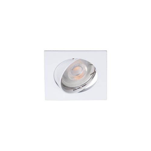 Kanlux Gx5,3, 12V, IP20, Ø81 mm, fehér, alumínium házas, szögletes, 15°-ban állítható mennyezeti spot lámpatest, NAVI