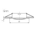 Kanlux Gx5,3, 12V, IP20, Ø81 mm, fehér, alumínium házas, szögletes, 15°-ban állítható mennyezeti spot lámpatest, NAVI