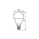 Kanlux IQ-LED 3,4W, 470 lm, 4000K, G45, E14, RA90, természetes fehér LED fényforrás - 3 év garancia, kiváló színvisszaadás, 25 000 h élettartam