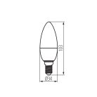 Kanlux IQ-LED 3,4W, 470 lm, 2700K, C35, E14, RA90, meleg fehér LED fényforrás - 3 év garancia, kiváló színvisszaadás, 25 000 h élettartam