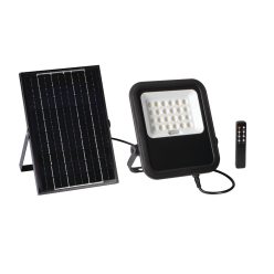   Kanlux 10W 1200 lm IP 65 4000K természetes fehér kültéri napelemes LED reflektor, FL SONE SLR - üveg búrával, 50 000 h élettartam, 5 óra működési idővel