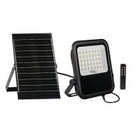   Kanlux 15W 2200 lm IP 65 4000K természetes fehér kültéri napelemes LED reflektor, FL SONE SLR - üveg búrával, 50 000 h élettartam, 5 óra működési idővel