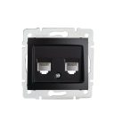 Számítógép és telefoncsatlakozó aljzat (RJ45 Cat 5e+RJ11) DOMO