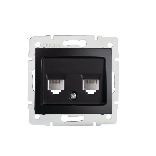 Számítógép és telefoncsatlakozó aljzat (RJ45 Cat 5e+RJ11) DOMO