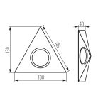 Kanlux G4, 130x130 mm, fekete színű, acél házas, háromszög alakú bútorvilágító spot lámpatest, ZEPO