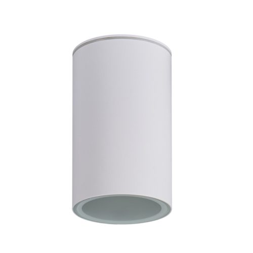 Kanlux kültéri mennyezeti spot lámpatest E14 foglalattal, IP 65, Ø96 mm, henger alakú, fehér, alumínium, AQILO