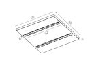 Kanlux 49W, 5600 lm, 3000K, fekete, fém házas, 600x600 mm, meleg fehér lineáris LED lámpatest, OFIS RST LED DALI N1 - 50°-os sugárzási szöggel