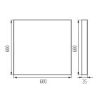 Kanlux 49W, 5600 lm, 3000K, fekete, fém házas, 600x600 mm, meleg fehér lineáris LED lámpatest, OFIS RST LED DALI N1 - 50°-os sugárzási szöggel
