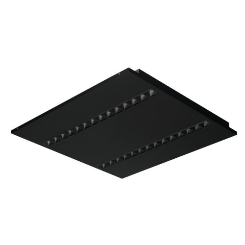 Kanlux 22W, 2800 lm, 3500K, fekete, fém házas, 595x595 mm, meleg fehér lineáris LED lámpatest, OFIS RST LED P1 - 80°-os sugárzási szöggel