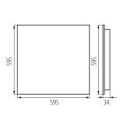 Kanlux 22W, 2800 lm, 3500K, fekete, fém házas, 595x595 mm, meleg fehér lineáris LED lámpatest, OFIS RST LED P1 - 80°-os sugárzási szöggel