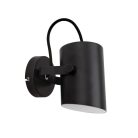 Kanlux E27, Ø100 mm, fekete, fém fali-mennyezeti lámpa, LARATA EL