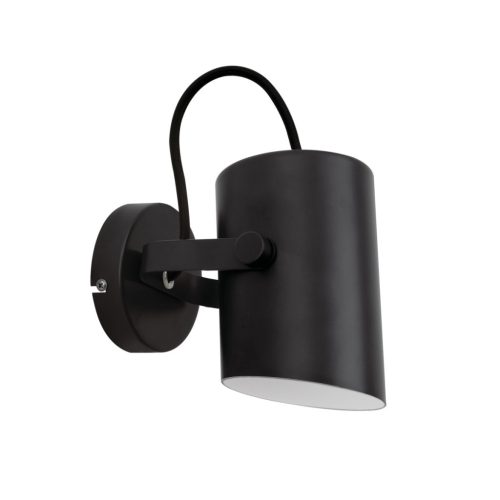 Kanlux E27, Ø100 mm, fekete, fém fali-mennyezeti lámpa, LARATA EL