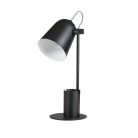 Kanlux E27, IP20, 380 mm, fekete, fém asztali lámpa, RAIBO