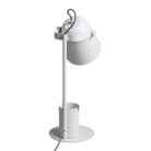 Kanlux E27, Ø120 mm, fehér, fém házas asztali lámpa, RAIBO
