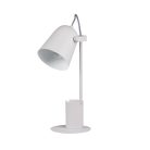 Kanlux E27, Ø120 mm, fehér, fém házas asztali lámpa, RAIBO