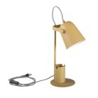 Kanlux E27, Ø120 mm, sárga, fém házas asztali lámpa, RAIBO