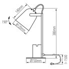 Kanlux E27, Ø120 mm, sárga, fém házas asztali lámpa, RAIBO