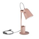 Kanlux E27, Ø120 mm, rózsaszín, fém házas asztali lámpa, RAIBO