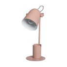 Kanlux E27, Ø120 mm, rózsaszín, fém házas asztali lámpa, RAIBO