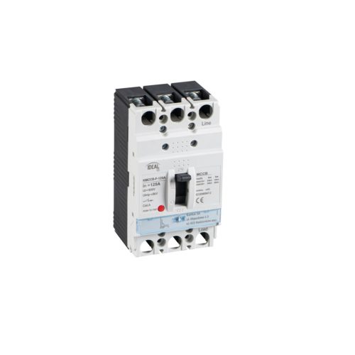 Kanlux 125A/230-400V AC, kompakt megszakító, 3 pólusú, KMCCB-F-125A - ipari áramkörvédelemhez
