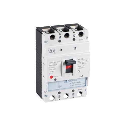 Kanlux 250A/230-400V AC, kompakt megszakító, 3 pólusú, KMCCB-F-250A - ipari áramkörvédelemhez