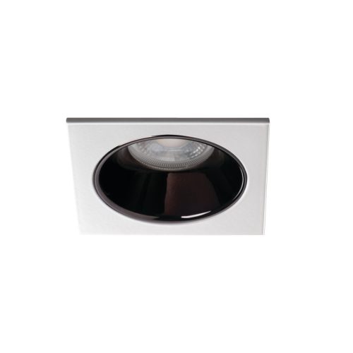 Kanlux 88x88 mm, GU10, IP20, fekete, fehér színű, alumínium házas, szögletes spot lámpa keret, GLOZO DSL