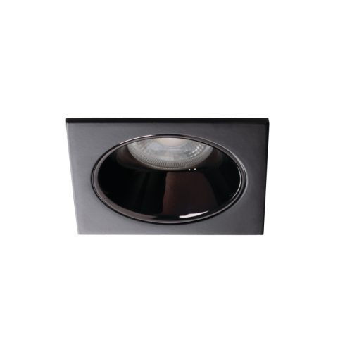Kanlux 88x88 mm, GU10, IP20, fekete színű, alumínium házas, szögletes spot lámpa keret, GLOZO DSL