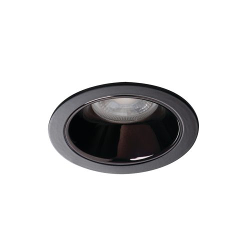 Kanlux Ø89 mm, GU10, IP20, fekete színű, alumínium házas, kerek spot lámpa keret, GLOZO DSO