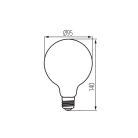 Kanlux XLED G95 7W, 725 lm, 2500K, 320°, E27, meleg fehér LED fényforrás - hagyományos izzó alakú, széles fényeloszlás