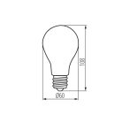 Kanlux XLED EX 4W, 840 lm, 4000K, 320°, E27, A60, természetes fehér LED fényforrás - hagyományos izzó alakú, széles fényeloszlás