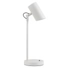 Kanlux állítható asztali lámpa, E14 foglalattal, Ø80 mm, fehér, acél, AGZAR E14