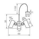 Kanlux állítható mennyezeti függő lámpa, 3XE14 foglalattal, 3XØ80 mm, fehér, acél, AGZAR C