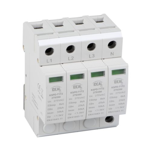 Kanlux, 275V, 50kA, IP20, beltéri, ITS KSPD-T1T2 275/200 3PN túlfeszültség korlátozó - T1+T2 (B+C) védelem