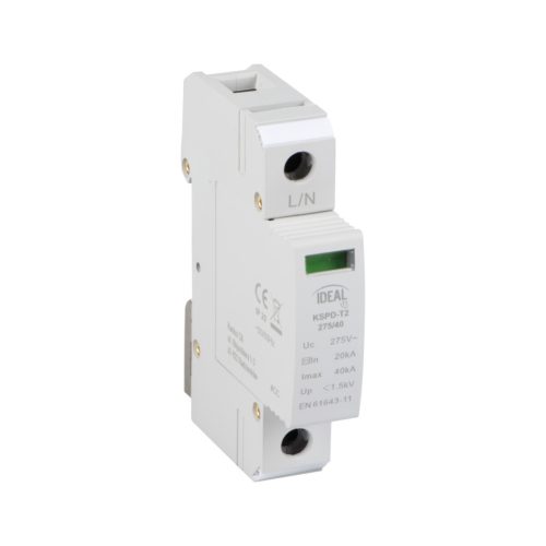 Kanlux, 275V, 40kA, IP20, beltéri, ITS KSPD-T2 275/40 1P túlfeszültség korlátozó - villámcsapás elleni védelem