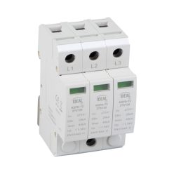   Kanlux 230V AC, T2 C osztályú, 3 pólusú, 120kA, túlfeszültség korlátozó, KSPD-T2 275/120 3P - villámcsapás elleni védelemhez