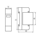 Kanlux 230V AC, T1+T2 B+C osztályú, 1 pólusú, 50kA, túlfeszültség korlátozó, KSPD-T1T2 275/50 1P - villámcsapás elleni védelemhez
