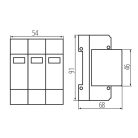 Ideal TS 230/400V AC TH35 3P T1+T2 50kA moduláris túlfeszültség korlátozó - 3 pólusú T1+T2 típusú, DIN sínre szerelhető, 5 év garancia