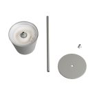 Kanlux 3,7V, 1,2W, 3000K, 165 lm, IP54, Ø110 mm, szürke, fém házas LED asztali lámpa, INITA LED - USB porton keresztül tölthető, vezeték nélküli
