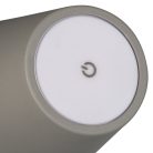 Kanlux 3,7V, 1,2W, 3000K, 165 lm, IP54, Ø110 mm, szürke, fém házas LED asztali lámpa, INITA LED - USB porton keresztül tölthető, vezeték nélküli