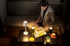 Kanlux 3,7V, 1,2W, 3000K, 165 lm, IP54, Ø110 mm, zöld, fém házas LED asztali lámpa, INITA LED - USB porton keresztül tölthető, vezeték nélküli