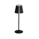 Kanlux 3,7V, 1,2W, 3000K, 165 lm, IP54, Ø110 mm, fekete, fém házas LED asztali lámpa, INITA LED - USB porton keresztül tölthető, vezeték nélküli