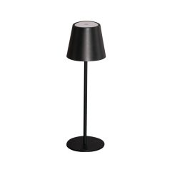   Kanlux 3,7V, 1,2W, 3000K, 165 lm, IP54, Ø110 mm, fekete, fém házas LED asztali lámpa, INITA LED - USB porton keresztül tölthető, vezeték nélküli