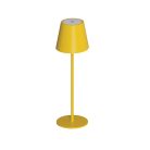 Kanlux 3,7V, 1,2W, 3000K, 165 lm, IP54, Ø110 mm, sárga, fém házas LED asztali lámpa, INITA LED - USB porton keresztül tölthető, vezeték nélküli