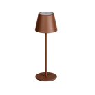 Kanlux 3,7V, 1,2W, 3000K, 165 lm, IP54, Ø110 mm, barna, fém házas LED asztali lámpa, INITA LED - USB porton keresztül tölthető, vezeték nélküli
