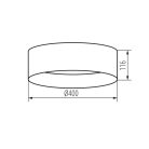 Kanlux 17,5W, 4000K, 1500 lm, Ø400 mm, fehér, fém házas, természetes fehér mennyezeti spot LED lámpatest, RIFA LED
