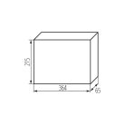 Kanlux, 63A, 230/400 AC, 18P, IP40, műanyag, fehér, ITS DB118F 1X18P/FMD-P elosztódoboz - 650°C, fali süllyesztett